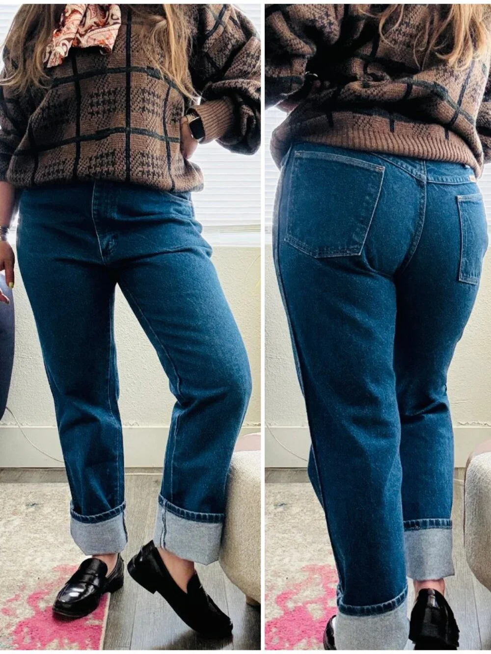 Vintage 90s Rustler High Waist Straight Leg Denim Blue Jeans | Size 31 X 30 - Picture 1 of 12